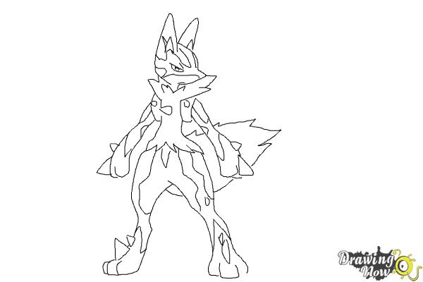 How to Draw Mega Lucario - Step 8 How to Draw Mega Lucario - Step 8