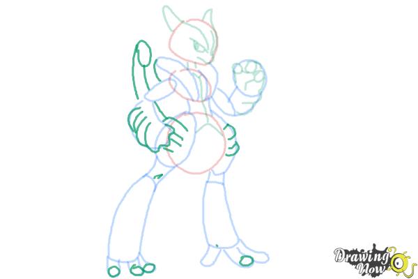 How to Draw Mega Mewtwo X - Step 8 How to Draw Mega Mewtwo X - Step 8