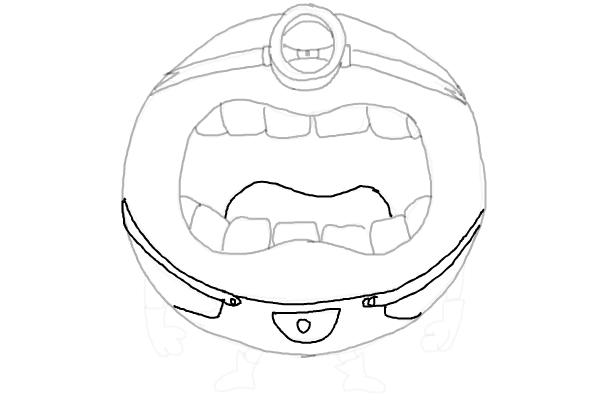 How to Draw Mega Minion Jerry from Despicable Me 4 - Step 11 How to Draw Mega Minion Jerry from Despicable Me 4 - Step 11
