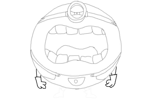 How to Draw Mega Minion Jerry from Despicable Me 4 - Step 12 How to Draw Mega Minion Jerry from Despicable Me 4 - Step 12
