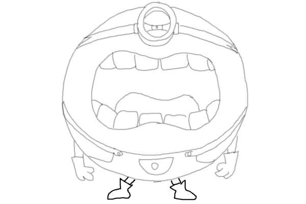 How to Draw Mega Minion Jerry from Despicable Me 4 - Step 13 How to Draw Mega Minion Jerry from Despicable Me 4 - Step 13