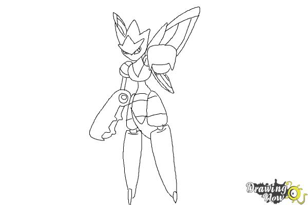How to Draw Mega Scizor - Step 8 How to Draw Mega Scizor - Step 8