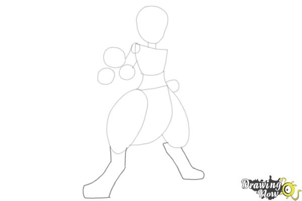 How to Draw Mewtwo from Pokemon - Step 5 How to Draw Mewtwo from Pokemon - Step 5