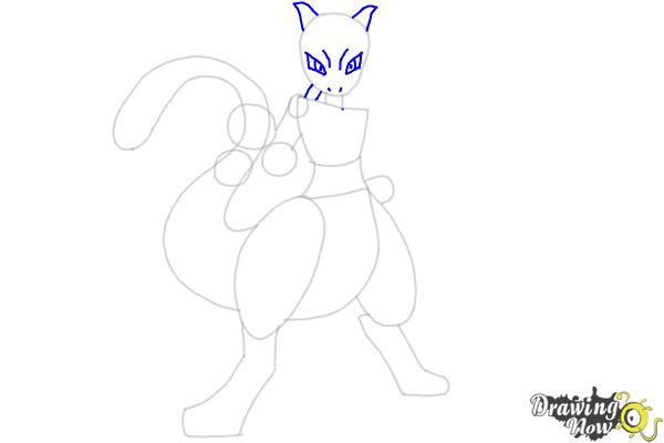 How to Draw Mewtwo from Pokemon - Step 7 How to Draw Mewtwo from Pokemon - Step 7