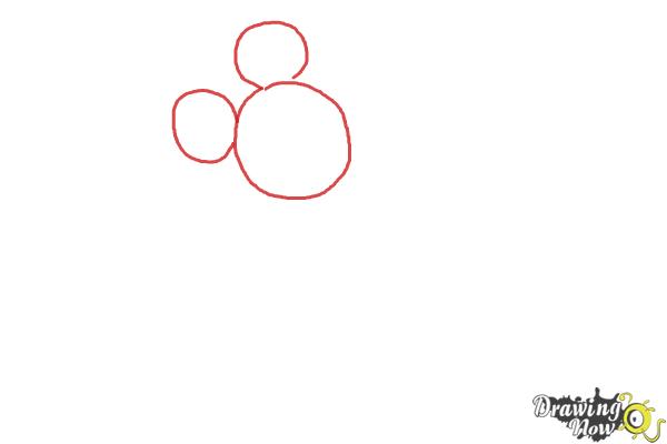 How to Draw Mickey Mouse Full Body - Step 1 How to Draw Mickey Mouse Full Body - Step 1