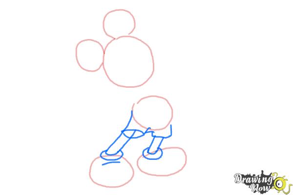 How to Draw Mickey Mouse Full Body - Step 3 How to Draw Mickey Mouse Full Body - Step 3
