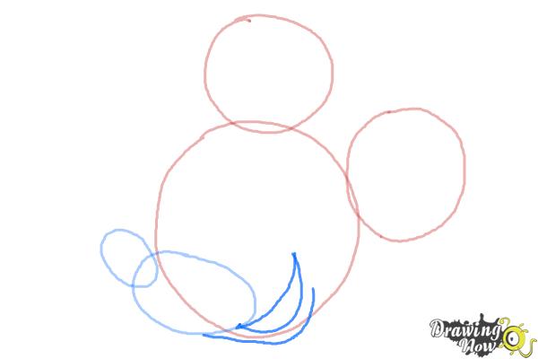 How to Draw Mickey Mouse Step by Step - Step 4 How to Draw Mickey Mouse Step by Step - Step 4