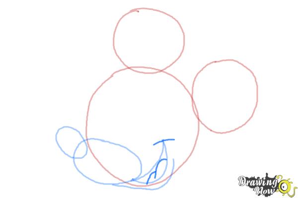 How to Draw Mickey Mouse Step by Step - Step 5 How to Draw Mickey Mouse Step by Step - Step 5