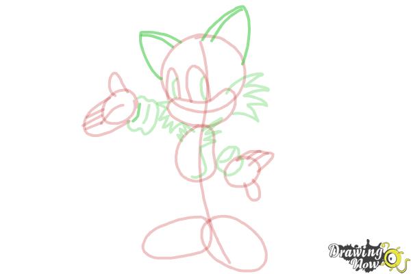 How to Draw Miles Prower, Tails from Sonic - Step 14 How to Draw Miles Prower, Tails from Sonic - Step 14