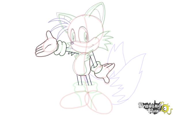 How to Draw Miles Prower, Tails from Sonic - Step 22 How to Draw Miles Prower, Tails from Sonic - Step 22