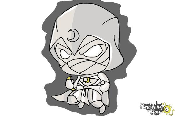 How to Draw Moon Night - Step 18 How to Draw Moon Night - Step 18