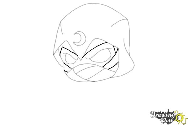How to Draw Moon Night - Step 8 How to Draw Moon Night - Step 8