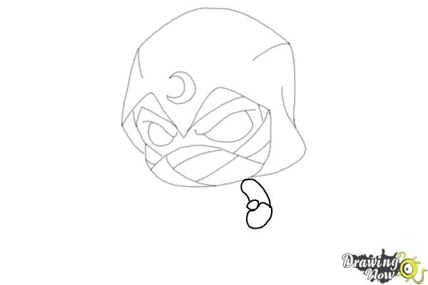 How to Draw Moon Night - Step 9 How to Draw Moon Night - Step 9