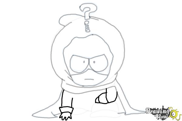 How to Draw Mysterion from South Park - Step 13 How to Draw Mysterion from South Park - Step 13