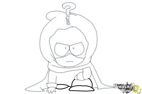 How to Draw Mysterion from South Park - Step 14 How to Draw Mysterion from South Park - Step 14