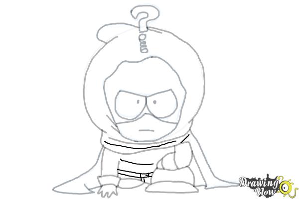 How to Draw Mysterion from South Park - Step 15 How to Draw Mysterion from South Park - Step 15