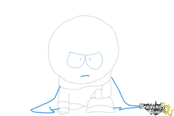 How to Draw Mysterion from South Park - Step 7 How to Draw Mysterion from South Park - Step 7