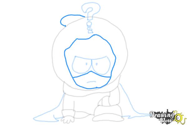 How to Draw Mysterion from South Park - Step 9 How to Draw Mysterion from South Park - Step 9