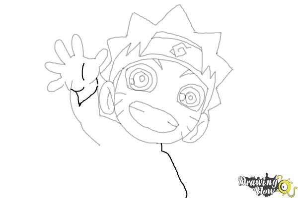 How to Draw Naruto Chibi Style - Step 12 How to Draw Naruto Chibi Style - Step 12