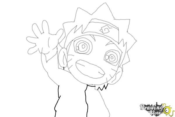 How to Draw Naruto Chibi Style - Step 13 How to Draw Naruto Chibi Style - Step 13
