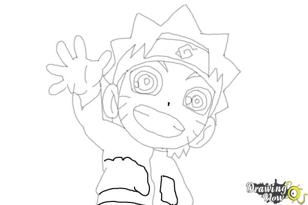 How to Draw Naruto Chibi Style - Step 14 How to Draw Naruto Chibi Style - Step 14