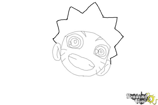How to Draw Naruto Chibi Style - Step 7 How to Draw Naruto Chibi Style - Step 7