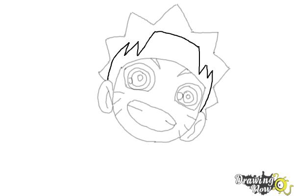 How to Draw Naruto Chibi Style - Step 8 How to Draw Naruto Chibi Style - Step 8
