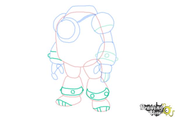 How to Draw Nrg from Ben 10 - Step 7 How to Draw Nrg from Ben 10 - Step 7