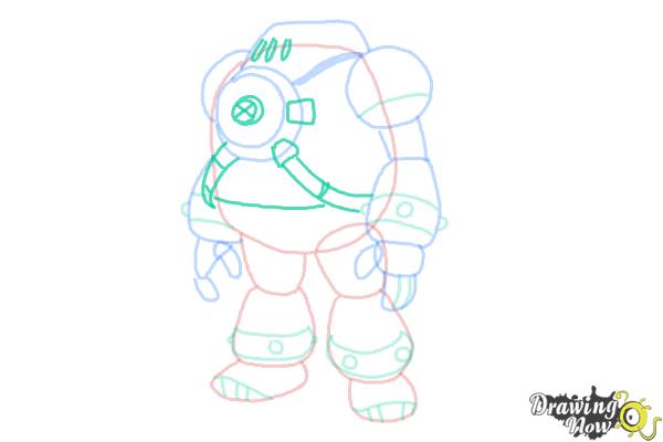 How to Draw Nrg from Ben 10 - Step 8 How to Draw Nrg from Ben 10 - Step 8