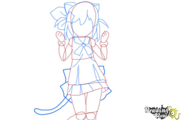 How to Draw Nyaa-Tan from Etotama - Step 7
