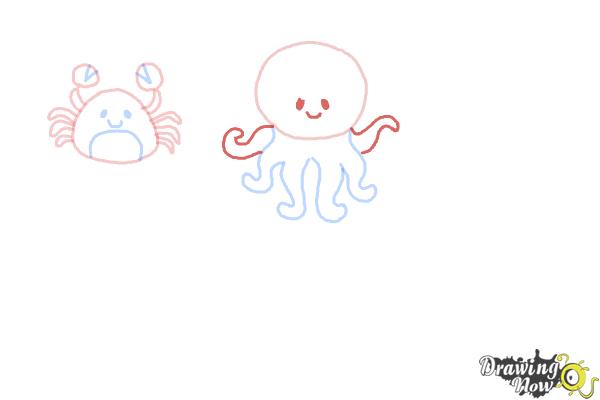 How to Draw Ocean Animals - Step 7