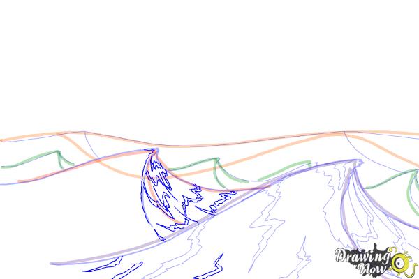 How to Draw Ocean Waves - Step 11 How to Draw Ocean Waves - Step 11