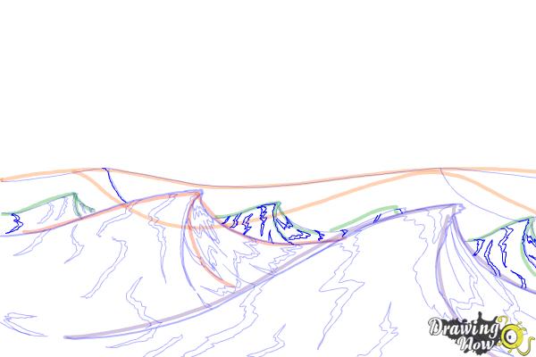 How to Draw Ocean Waves - Step 13 How to Draw Ocean Waves - Step 13