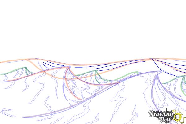 How to Draw Ocean Waves - Step 14 How to Draw Ocean Waves - Step 14