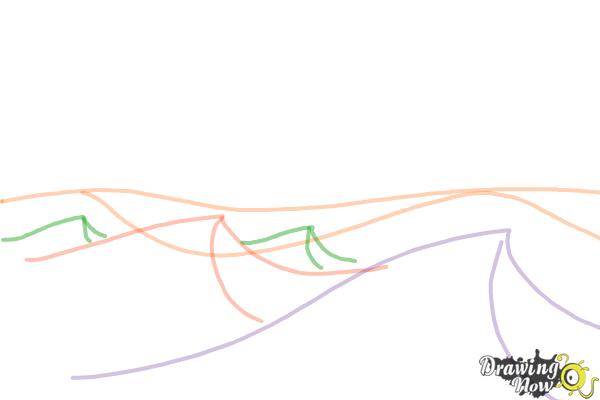 How to Draw Ocean Waves - Step 5 How to Draw Ocean Waves - Step 5