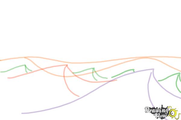 How to Draw Ocean Waves - Step 6 How to Draw Ocean Waves - Step 6