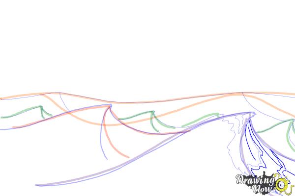 How to Draw Ocean Waves - Step 9 How to Draw Ocean Waves - Step 9