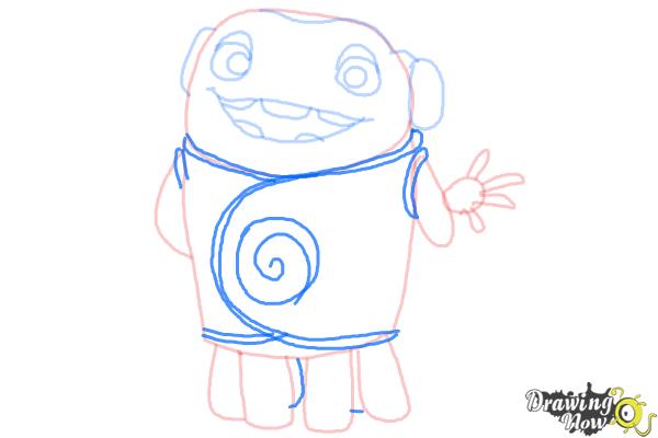 How to Draw Oh from Home - Step 8 How to Draw Oh from Home - Step 8