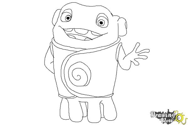 How to Draw Oh from Home - Step 9 How to Draw Oh from Home - Step 9