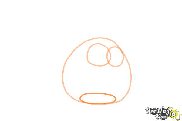 How to Draw Orange Angry Bird - Step 3 How to Draw Orange Angry Bird - Step 3