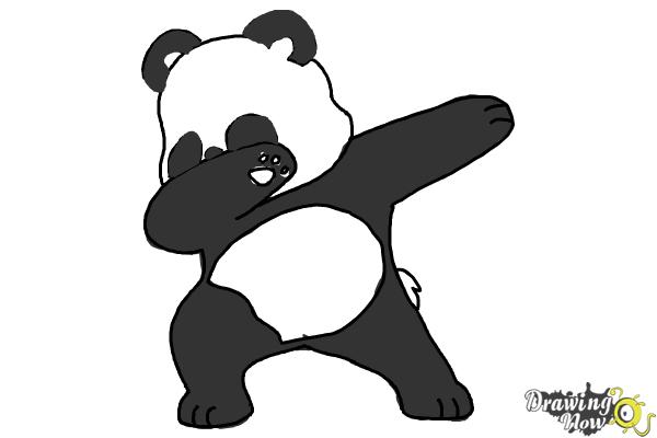 How to Draw Panda Dabbing - Step 10 How to Draw Panda Dabbing - Step 10