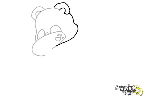 How to Draw Panda Dabbing - Step 5 How to Draw Panda Dabbing - Step 5
