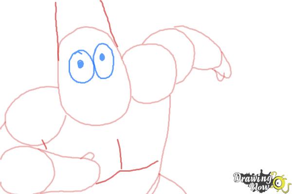 How to draw Patrick, Mr. Superawesomeness from SpongeBob: Sponge Out of Water - Step 5 How to draw Patrick, Mr. Superawesomeness from SpongeBob: Sponge Out of Water - Step 5