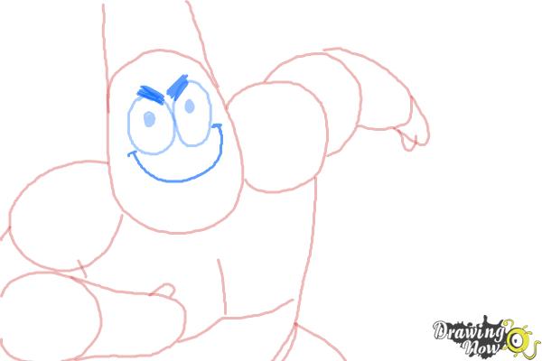 How to draw Patrick, Mr. Superawesomeness from SpongeBob: Sponge Out of Water - Step 6 How to draw Patrick, Mr. Superawesomeness from SpongeBob: Sponge Out of Water - Step 6