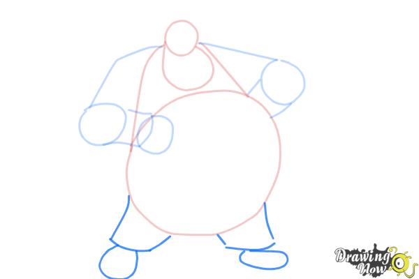 How to Draw Pete, Disney Villain - Step 5 How to Draw Pete, Disney Villain - Step 5