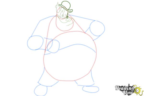 How to Draw Pete, Disney Villain - Step 8 How to Draw Pete, Disney Villain - Step 8