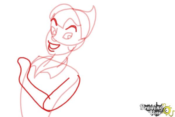 How to Draw Peter Pan And Tinkerbell - Step 5 How to Draw Peter Pan And Tinkerbell - Step 5