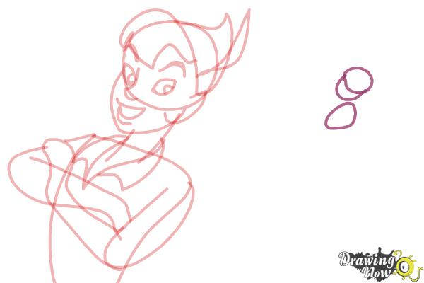 How to Draw Peter Pan And Tinkerbell - Step 7 How to Draw Peter Pan And Tinkerbell - Step 7