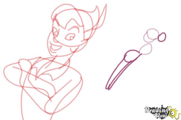 How to Draw Peter Pan And Tinkerbell - Step 8 How to Draw Peter Pan And Tinkerbell - Step 8