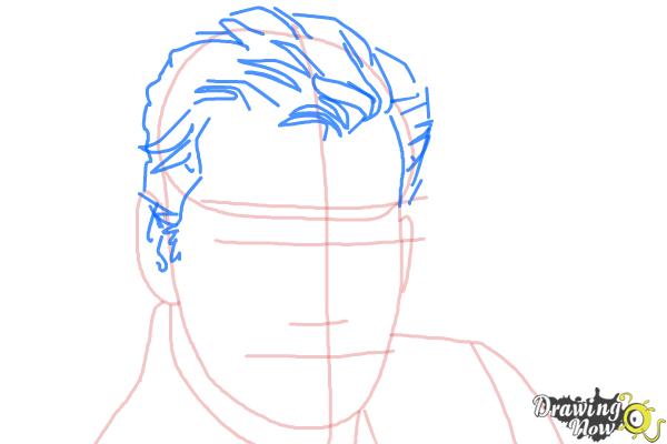 How to Draw Pierce Brosnan - Step 4 How to Draw Pierce Brosnan - Step 4
